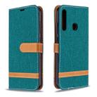 For Huawei P40 Lite E / Y7P Color Matching Denim Texture Horizontal Flip Leather Case with Holder & Card Slots & Wallet & Lanyard(Green) - 1