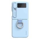 For Samsung Galaxy Z Flip4 5G NILLKIN CamShield Liquid Silicone + PC Full Coverage Case(Blue) - 1