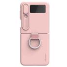 For Samsung Galaxy Z Flip4 5G NILLKIN CamShield Liquid Silicone + PC Full Coverage Case(Pink) - 1