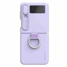 For Samsung Galaxy Z Flip4 5G NILLKIN CamShield Liquid Silicone + PC Full Coverage Case(Purple) - 1