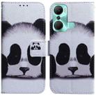 For Infinix Hot 12 Pro Coloured Drawing Horizontal Flip Leather Phone Case(Panda) - 1