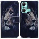 For Infinix Hot 12 Pro Coloured Drawing Horizontal Flip Leather Phone Case(Lion) - 1