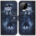 For Infinix Note 12 Pro 4G Coloured Drawing Horizontal Flip Leather Phone Case(Wolf and Dog) - 1