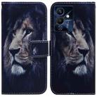 For Infinix Note 12 Pro 5G Coloured Drawing Horizontal Flip Leather Phone Case(Lion) - 1