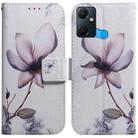 For Infinix Smart 6 Plus Coloured Drawing Horizontal Flip Leather Phone Case(Magnolia Flower) - 1