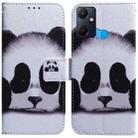 For Infinix Smart 6 Plus Coloured Drawing Horizontal Flip Leather Phone Case(Panda) - 1