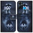 For Infinix Smart 6 Plus Coloured Drawing Horizontal Flip Leather Phone Case(Wolf and Dog) - 1