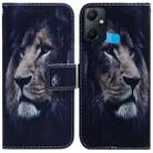 For Infinix Smart 6 Plus Coloured Drawing Horizontal Flip Leather Phone Case(Lion) - 1