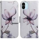 For Xiaomi Redmi A1 Coloured Drawing Horizontal Flip Leather Phone Case(Magnolia Flower) - 1