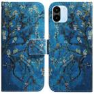 For Xiaomi Redmi A1 Coloured Drawing Horizontal Flip Leather Phone Case(Apricot Flower) - 1