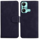 For Infinix Hot 12 Pro Skin Feel Pure Color Flip Leather Phone Case(Black) - 1