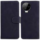 For Infinix Note 12 Pro 4G Skin Feel Pure Color Flip Leather Phone Case(Black) - 1