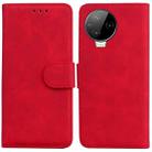 For Infinix Note 12 Pro 4G Skin Feel Pure Color Flip Leather Phone Case(Red) - 1