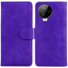 For Infinix Note 12 Pro 4G Skin Feel Pure Color Flip Leather Phone Case(Purple) - 1