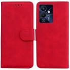 For Infinix Note 12 Pro 5G Skin Feel Pure Color Flip Leather Phone Case(Red) - 1