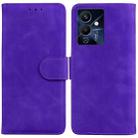 For Infinix Note 12 Pro 5G Skin Feel Pure Color Flip Leather Phone Case(Purple) - 1