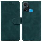 For Infinix Smart 6 Plus Skin Feel Pure Color Flip Leather Phone Case(Green) - 1