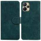 For Realme 9i 5G Skin Feel Pure Color Flip Leather Phone Case(Green) - 1