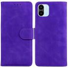 For Xiaomi Redmi A1 Skin Feel Pure Color Flip Leather Phone Case(Purple) - 1