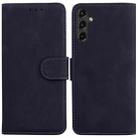 For Samsung Galaxy A14 5G Skin Feel Pure Color Flip Leather Phone Case(Black) - 1