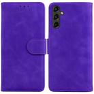 For Samsung Galaxy A14 5G Skin Feel Pure Color Flip Leather Phone Case(Purple) - 1