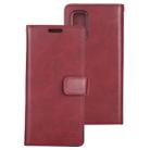 For Galaxy S20 Ultra GOOSPERY Mansoor Series Crazy Horse Texture Horizontal Flip Leather Case With Bracket & Card Slot & Wallet(Wine Red) - 1