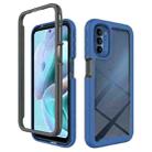 For Motorola Moto G31 / G41 Starry Sky Solid Color TPU Clear PC Phone Case(Dark Blue) - 1