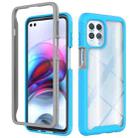 For Motorola Moto G100 / Edge S Starry Sky Solid Color TPU Clear PC Phone Case(Sky Blue) - 1