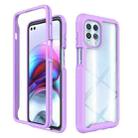 For Motorola Moto G100 / Edge S Starry Sky Solid Color TPU Clear PC Phone Case(Purple) - 1