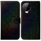 For Infinix Note 12 Pro 4G Colorful Magnetic Buckle Leather Phone Case(Black) - 1