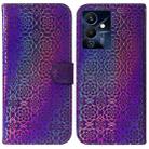 For Infinix Note 12 Pro 5G Colorful Magnetic Buckle Leather Phone Case(Purple) - 1