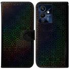 For Infinix Note 12 Pro 5G Colorful Magnetic Buckle Leather Phone Case(Black) - 1