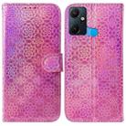 For Infinix Smart 6 Plus Colorful Magnetic Buckle Leather Phone Case(Pink) - 1