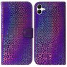 For Samsung Galaxy A04/M13 5G Colorful Magnetic Buckle Leather Phone Case(Purple) - 1
