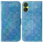 For Tecno Camon 19 Neo Colorful Magnetic Buckle Leather Phone Case(Blue) - 1