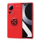 For Xiaomi Civi 2 Metal Ring Holder TPU Phone Case(Red) - 1