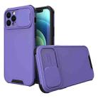 For iPhone 14 Plus Sliding Camera Cover Design PC + TPU Phone Case(Purple) - 1