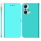 For Infinix Hot 12 Pro Imitated Mirror Surface Leather Phone Case(Mint Green) - 1