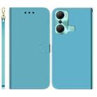 For Infinix Hot 12 Pro Imitated Mirror Surface Leather Phone Case(Blue) - 1