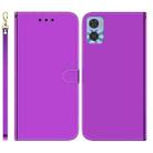 For Motorola Moto E22/E22i Imitated Mirror Surface Leather Phone Case(Purple) - 1