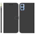 For Motorola Moto E22/E22i Imitated Mirror Surface Leather Phone Case(Black) - 1