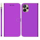 For Realme 9i 5G Imitated Mirror Surface Leather Phone Case(Purple) - 1