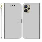 For Realme 9i 5G Imitated Mirror Surface Leather Phone Case(Silver) - 1