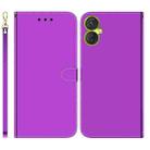 For Tecno Camon 19 Neo Imitated Mirror Surface Leather Phone Case(Purple) - 1