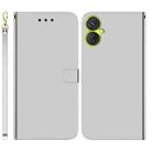 For Tecno Camon 19 Neo Imitated Mirror Surface Leather Phone Case(Silver) - 1