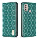 For Motorola Moto E30 / E40 Diamond Lattice Magnetic Leather Flip Phone Case(Green) - 1