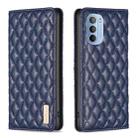 For Motorola Moto G31 / G41 Diamond Lattice Magnetic Leather Flip Phone Case(Blue) - 1