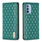 For Motorola Moto G31 / G41 Diamond Lattice Magnetic Leather Flip Phone Case(Green) - 1