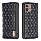 For Motorola Moto G32 4G Diamond Lattice Magnetic Leather Flip Phone Case(Black) - 1