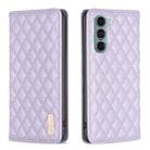 For Motorola Moto G200 5G / Edge S30 5G Diamond Lattice Magnetic Leather Flip Phone Case(Purple) - 1